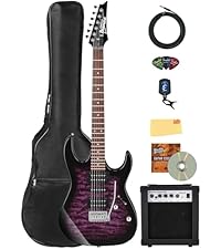 Amazon.com: Ibanez GRGR131EX RG Gio Electric Guitar - Black Flat